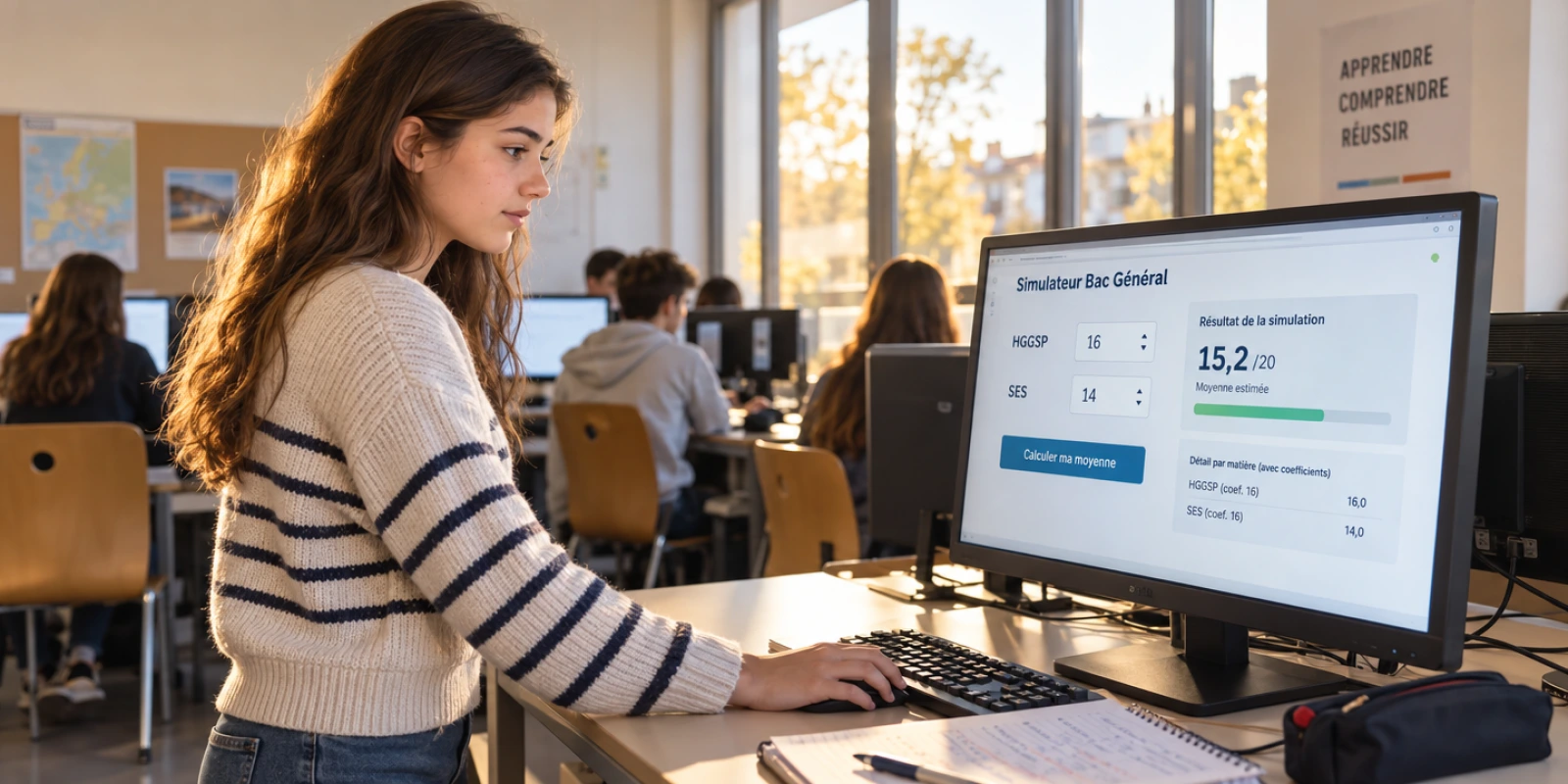 Simulateur Bac : Calculez Votre Moyenne et Vos Coefficients
